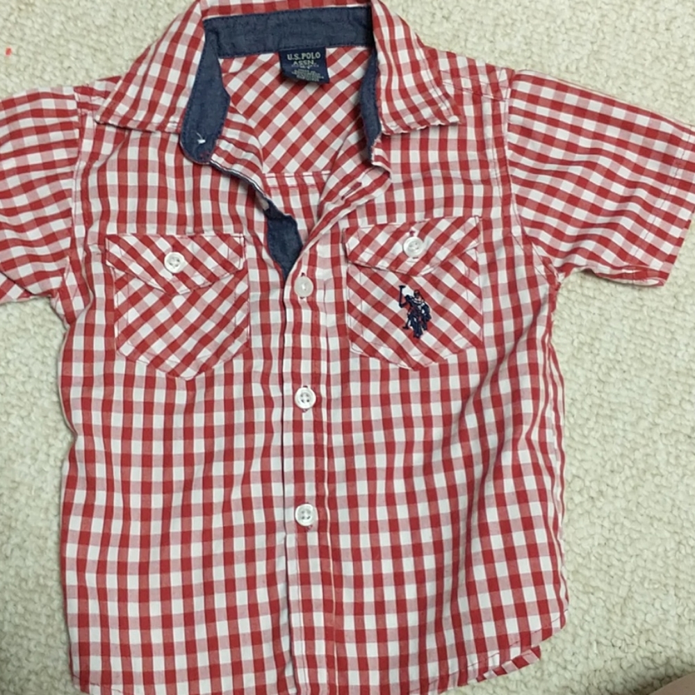 Red and white shirt